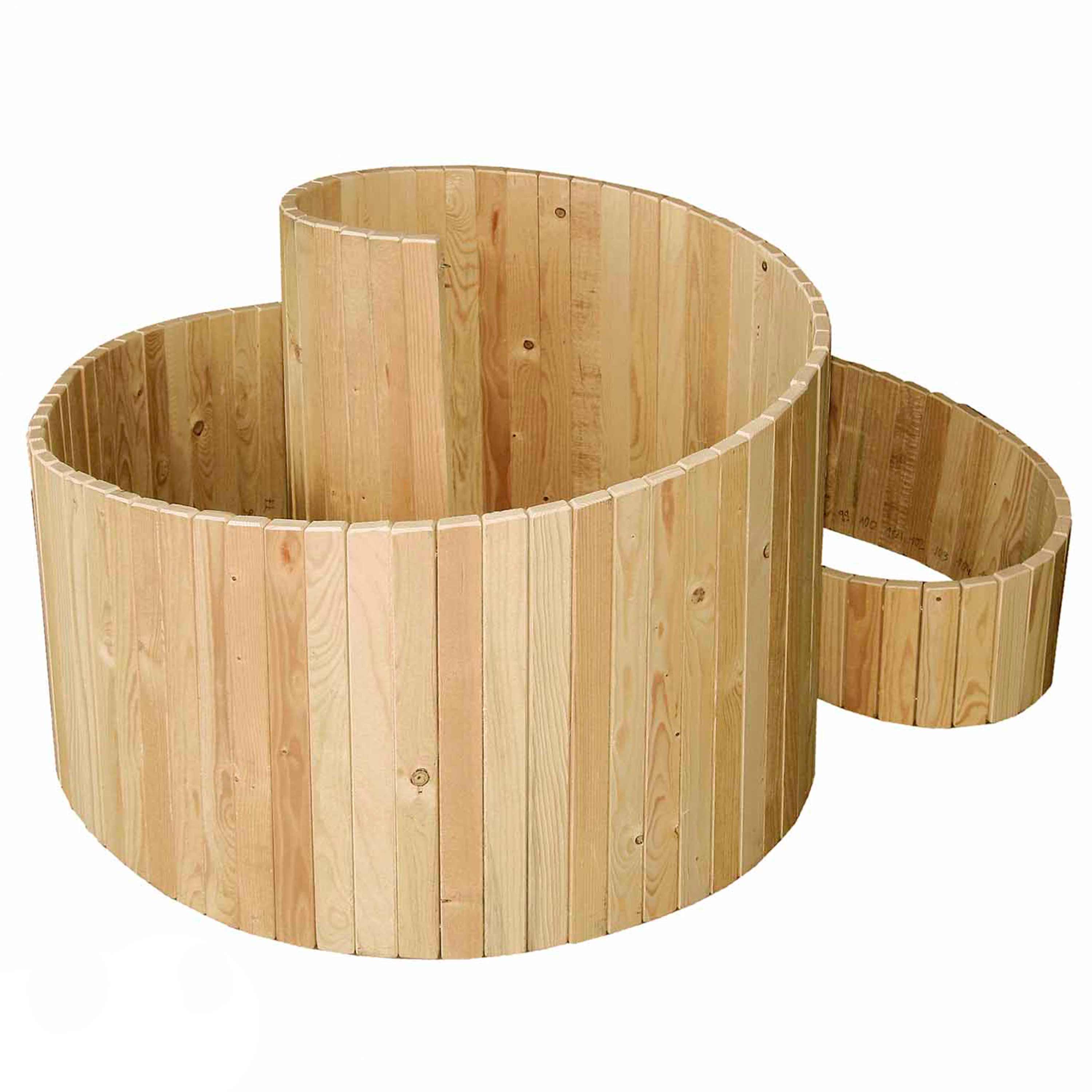 Bellissa Kräuterspirale Holz inkl. Trennfolie Gr. 120x120x20-80 cm