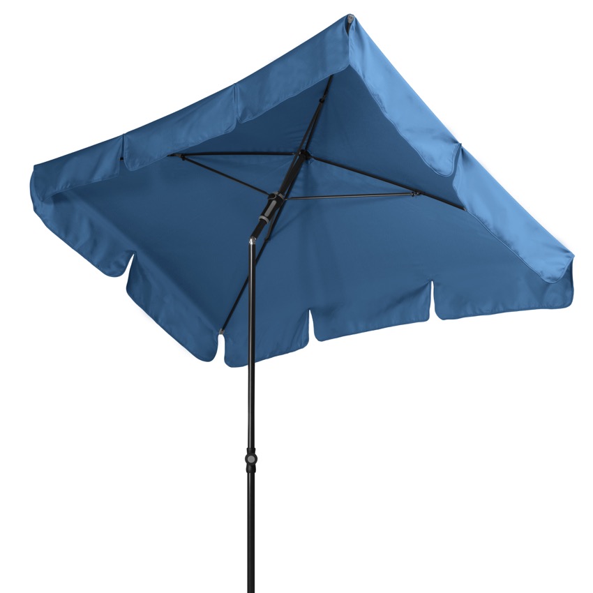 doppler Sonnenschirm - Mittelstock, Rechteckschirm 225 x 120 cm - dunkelblau -