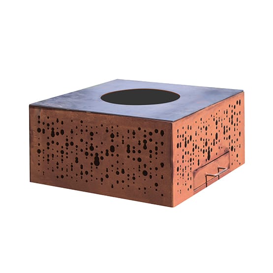 eldur Feuerschale Pro Cube 70 cm - inkl Grillplatte - 